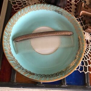 Vintage Lucite & Brass Comb